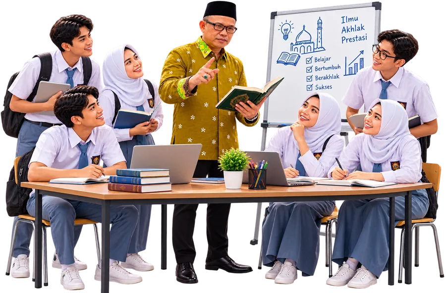 Guru dan siswa Makhrus Edutech